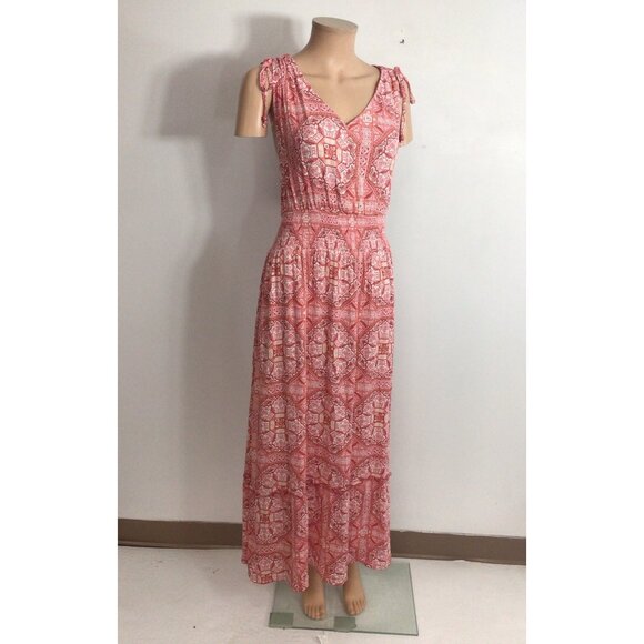 Floral Maxi Dress Cottage Core Side Pockets Womens XL - Picture 1 of 10
